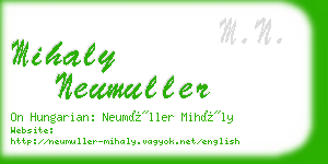 mihaly neumuller business card